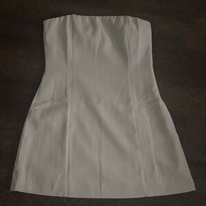 Peppermayo Strapless Cream Dress